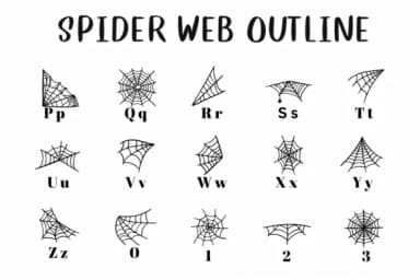 Spider Web Outline by CHANOK — Dingbats Font — thumbnail 3