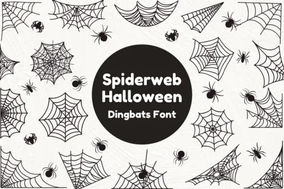 Spiderweb Halloween by Nun Sukhwan — Dingbats Font