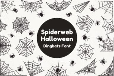 Spiderweb Halloween by Nun Sukhwan — Dingbats Font — thumbnail 1