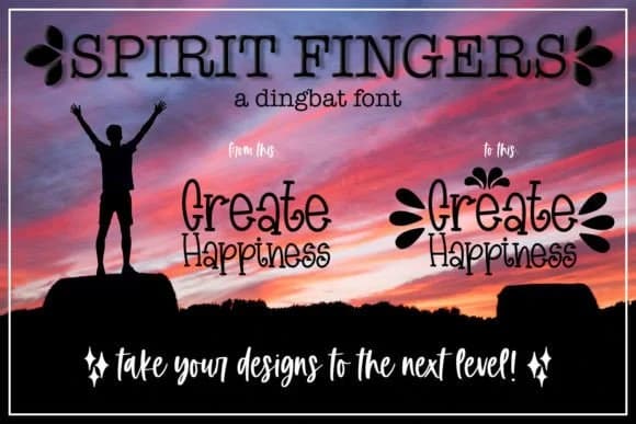 Spirit Fingers by Endless Time Graphics — Dingbats Font