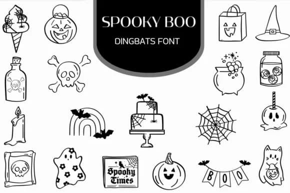 Spooky Boo by Heartcraft Atelier — Dingbats Font