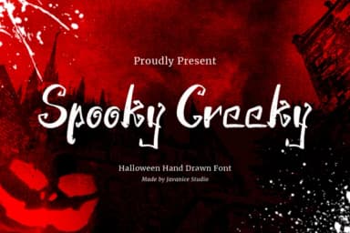 Spooky Creeky by javanicestudio — Slab Serif Font — thumbnail 1