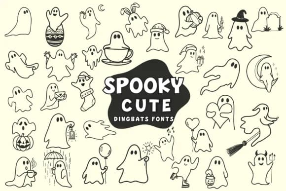Spooky Cute by Pui Art — Dingbats Font