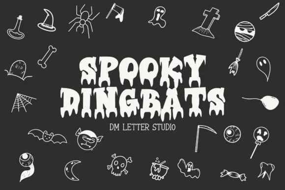 Spooky Dingbats by Sharon ( DmStudio ) — Dingbats Font