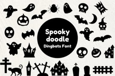 Spooky Doodle by Nun Sukhwan — Dingbats Font — thumbnail 1