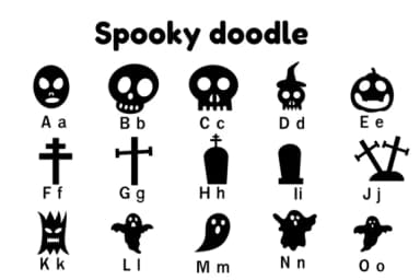 Spooky Doodle by Nun Sukhwan — Dingbats Font — thumbnail 5