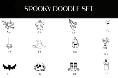 Spooky Doodle Set by Heartcraft Atelier — Dingbats Font — thumbnail 2