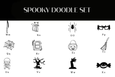 Spooky Doodle Set by Heartcraft Atelier — Dingbats Font — thumbnail 3