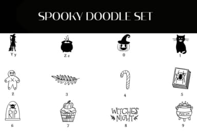 Spooky Doodle Set by Heartcraft Atelier — Dingbats Font — thumbnail 4