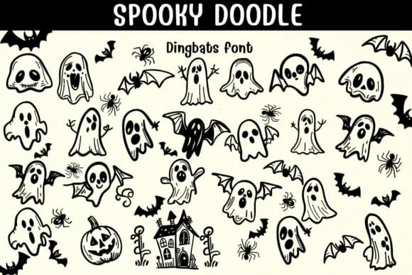 Spooky Doodle by Sontaya — Dingbats Font
