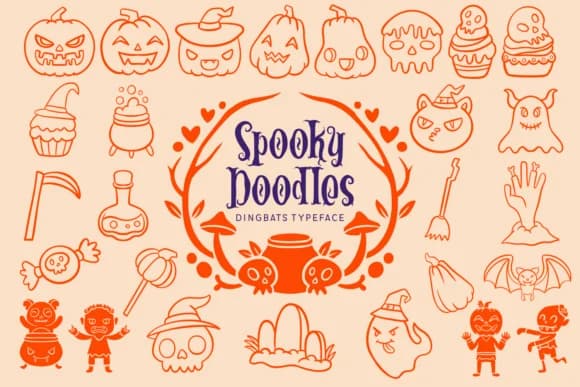 Spooky Doodles by Dani (7NTypes) — Dingbats Font