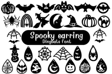 Spooky Earring by Nongyao — Dingbats Font — thumbnail 1