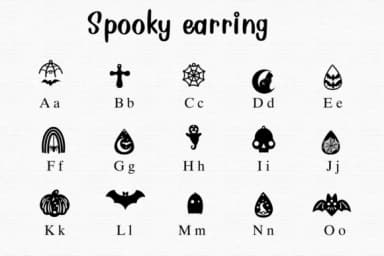 Spooky Earring by Nongyao — Dingbats Font — thumbnail 2