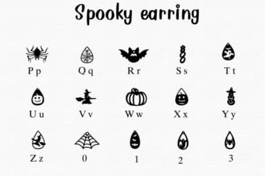 Spooky Earring by Nongyao — Dingbats Font — thumbnail 3