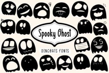 Spooky Ghost by Khim08Studio — Dingbats Font — thumbnail 1