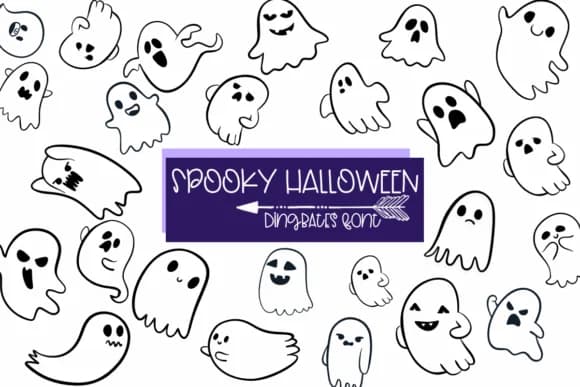 Spooky Halloween by Sirinart — Dingbats Font