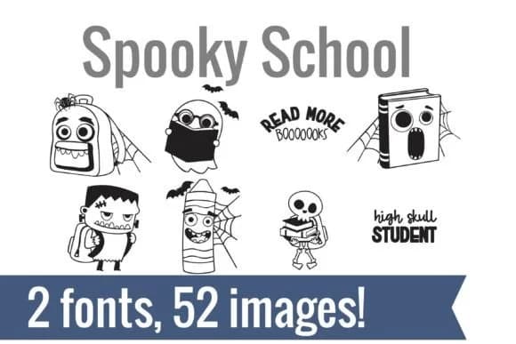 Spooky School Dingbats by Illustration Ink — Dingbats Font