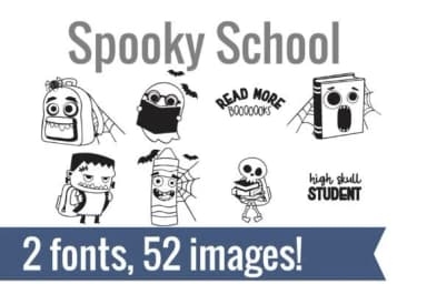 Spooky School Dingbats by Illustration Ink — Dingbats Font — thumbnail 1