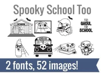 Spooky School Dingbats by Illustration Ink — Dingbats Font — thumbnail 2