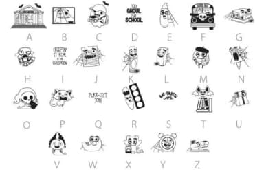 Spooky School Dingbats by Illustration Ink — Dingbats Font — thumbnail 4
