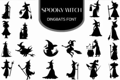 Spooky Witch by Heartcraft Atelier — Dingbats Font — thumbnail 1