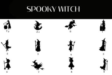 Spooky Witch by Heartcraft Atelier — Dingbats Font — thumbnail 4