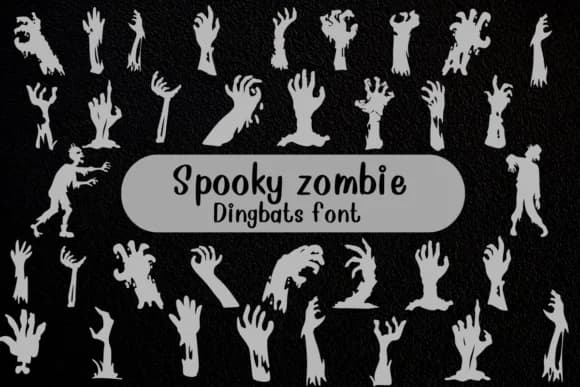 Spooky Zombie by Nongyao — Dingbats Font