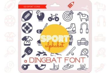 Sport Alphabet by WADLEN — Dingbats Font — thumbnail 1