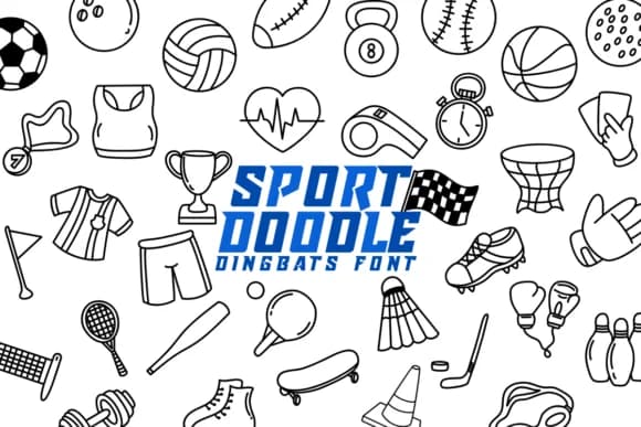 Sport Doodle by Chonada — Dingbats Font