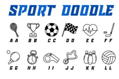 Sport Doodle by Chonada — Dingbats Font — thumbnail 2