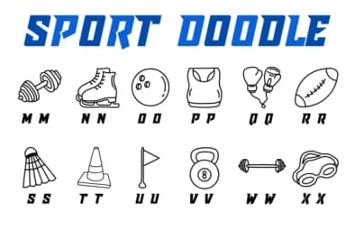 Sport Doodle by Chonada — Dingbats Font — thumbnail 3