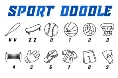 Sport Doodle by Chonada — Dingbats Font — thumbnail 4