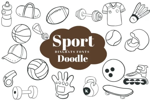 Sport Doodle by Suphitchaya — Dingbats Font