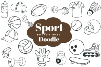 Sport Doodle by Suphitchaya — Dingbats Font — thumbnail 1