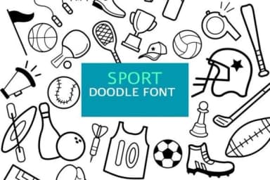 Sport Doodle by digitalplannerland — Dingbats Font — thumbnail 1