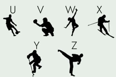 Sport Poses Silhouettes by Minimalistartstudio — Dingbats Font — thumbnail 4