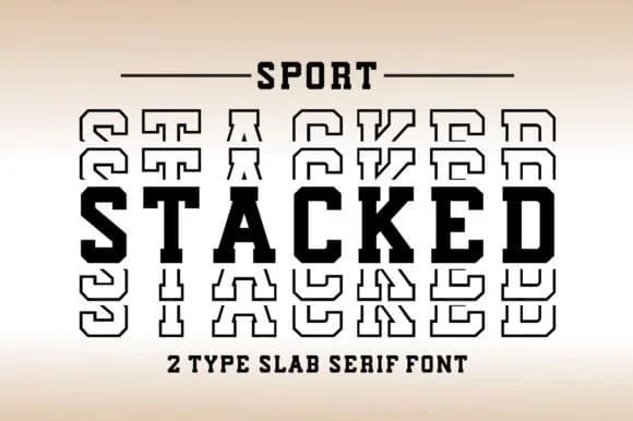 Sport Stacked by Riya Studio — Slab Serif Font