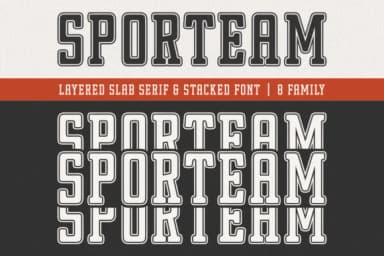 Sporteam by Boltontwin — Slab Serif Font — thumbnail 1