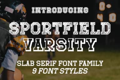 Sportfield Varsity by Rvandtype — Slab Serif Font — thumbnail 1