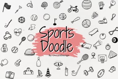 Sports Doodle by chiraa.design — Dingbats Font — thumbnail 1