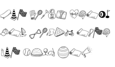 Sports Doodle by chiraa.design — Dingbats Font — thumbnail 7