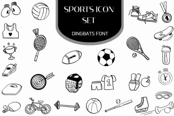 Sports Icon Set by Heartcraft Atelier — Dingbats Font
