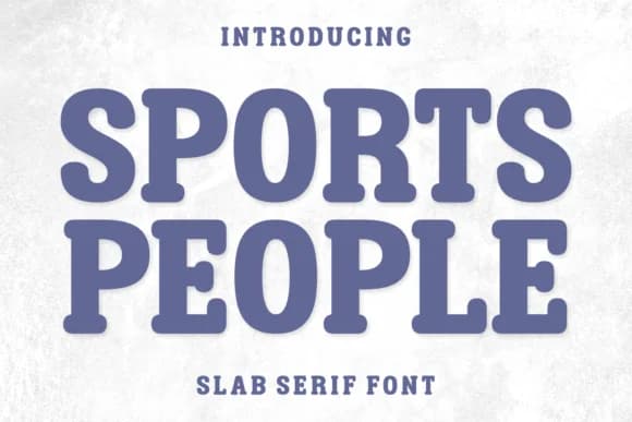 Sports People by Ade (7NTypes) — Slab Serif Font