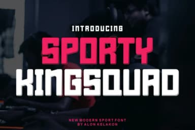 Sporty Kingsquad by alonkelakon — Slab Serif Font — thumbnail 1