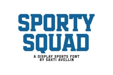 Sporty Squad by Sakti Avellin — Slab Serif Font — thumbnail 1