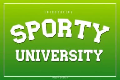 Sporty University by tanondesign — Slab Serif Font — thumbnail 1