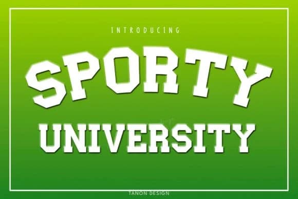 Sporty University by tanondesign — Slab Serif Font