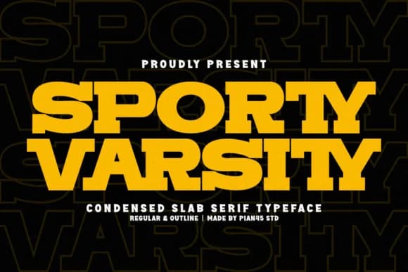Sporty Varsity by Pian45 — Slab Serif Font
