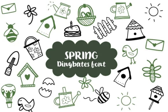 Spring by Natchuta — Dingbats Font