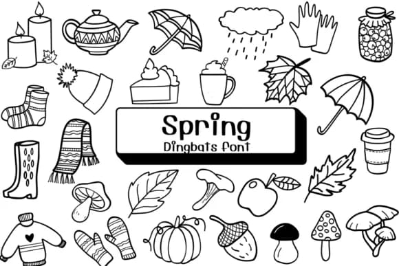 Spring by Ketsarin — Dingbats Font